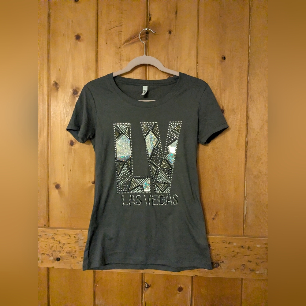 Las Vegas Graphic Women's Top - Gray